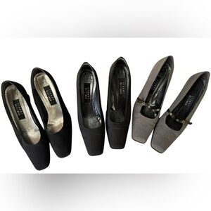 Stuart Weitzman working Women's Black and Gray Heels Size 8.5 M​